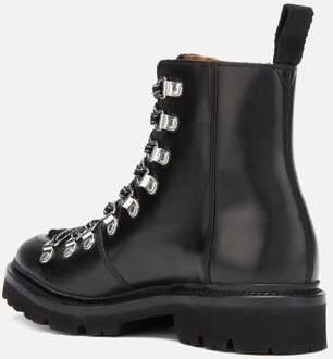 Damesschoenen Grenson Nanette Leder/Shearling wandelschoenen in zwart - EU 36 / UK 3