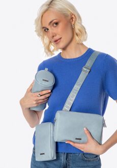 Damesset Crossbodytassen in Blauw Eco-leer
