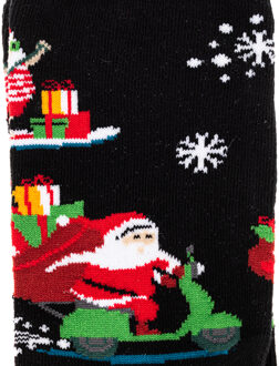 Damessokken met anti-drukrand WJFLSFUNCH07-MULTICOLOR Zwart