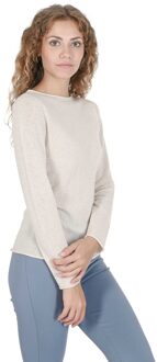 Damessweater Met Boothals Coe 007 Zand - maat L