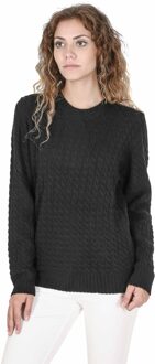 Damessweater Met Ronde Hals Coe 0013 Zwart