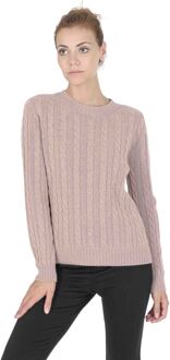 Damessweater Met Ronde Hals Coe 0033 Roze - maat EU 44 / UK 16
