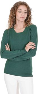 Damessweater Met Vierkante Hals Coe 0024 Flesgroen - maat EU 44 / UK 16