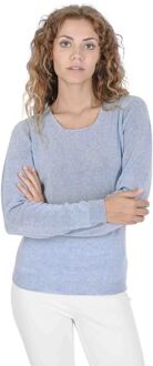 Damessweater Met Vierkante Hals Coe 0024 Lichtblauw - maat EU 42 / UK 14 Hemelsblauw
