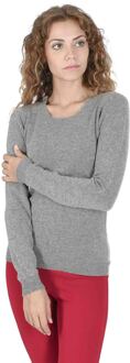 Damessweater Met Vierkante Hals Coe 0024 Pewter Grey - maat EU 40 / UK 12 Grijs
