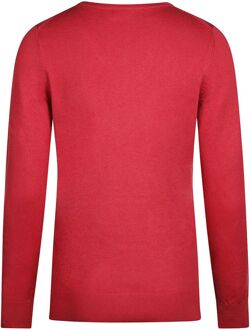 Damestrui Cotton Cashmere V-hals Donkerroze - L