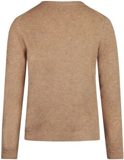 Damestrui V-hals Lamswol Camel Bruin - L,M,S,XL,XXL