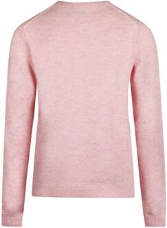 Damestrui V-hals Lamswol Roze - XXL