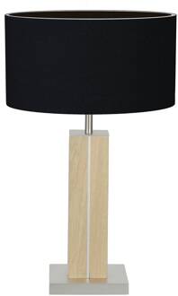 Dana tafellamp, eiken natuur, wit, 56cm eiken natuur, wit, nikkel geborsteld