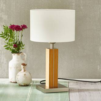 Dana tafellamp met houten voet eiken geolied eiken