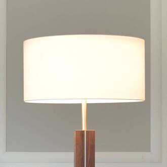 Dana vloerlamp, noten, wit noten geolied, wit, nikkel geborsteld