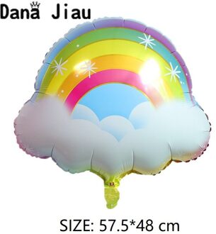 Danajiau Rainbow Cloud eenhoorn folie Ballon Verjaardagsfeestje Bruiloft Accessoires sneeuwvlok Decoratie Helium Ballonnen sunshine speelgoed 1