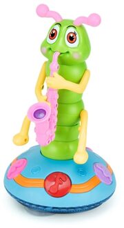 Dancing Saxofoon Rups Grappige Elektrische Muziek Speelgoed Met Led Zaklampen Voor Kinderen Baby Klinkt Game Speelgoed B03A