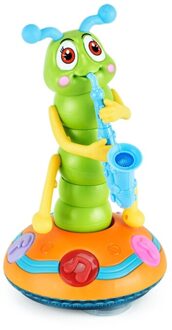 Dancing Saxofoon Rups Grappige Elektrische Muziek Speelgoed Met Led Zaklampen Voor Kinderen Baby Klinkt Game Speelgoed B03A