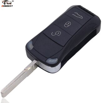 Dandkey Vervanging Remote Flip Folding Autosleutel Shell Case Fob Voor Porsche Cayenne Gts 3 Knoppen