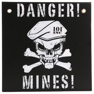 Danger mines muurplaat Multi