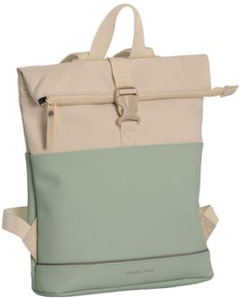 Daniel Ray Allentown Waterproof Rolltop Backpack S mintgreen/beige Groen - H 32 x B 28 x D 8 cm