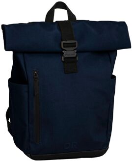 Daniel Ray Griffith Rolltop laptop laptop rugzak L navy Blauw - H 60 x B 40 x D 15 cm