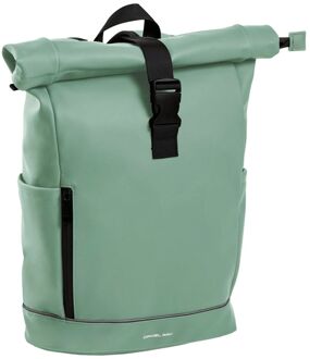 Daniel Ray Highlands Water-Repellent Laptop Backpack 15.6'' old green Groen - H 40 x B 28 x D 12 cm