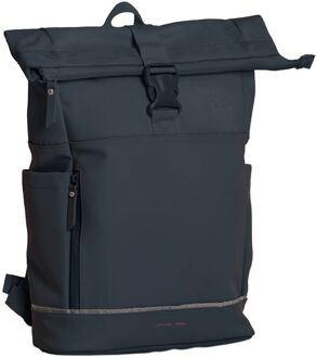 Daniel Ray Pittsburgh Rolltop laptop laptop rugzak Coated 15.6" marine Blauw - H 40 x B 28 x D 12 cm