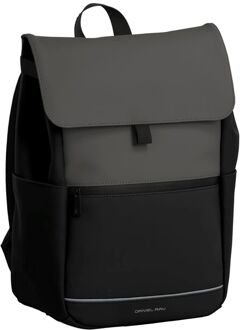 Daniel Ray Tacoma Water-Repellent Backpack black/light grey Zwart - H 35 x B 27 x D 14 cm