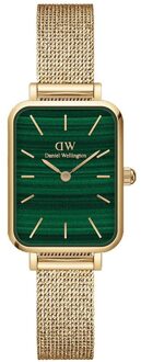 Daniel Wellington Quadro Pressed Evergold DW00100561 Dameshorloge Groen