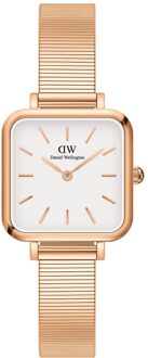 Daniel Wellington Quadro Studio Rose Gold DW00100517 Dameshorloge Wit