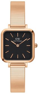 Daniel Wellington Quadro Studio Rose Gold DW00100518 Dameshorloge Zwart