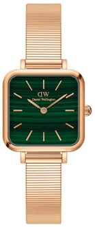 Daniel Wellington Quadro Studio Rose Gold DW00100520 Dameshorloge Groen