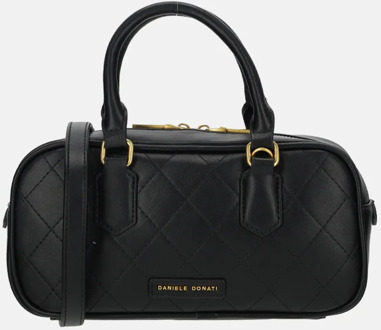 Daniele Donati handtas stiksels black Zwart