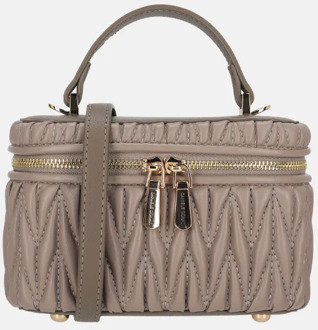 Daniele Donati Tonnetje smocked handtas taupe