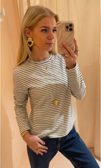 Danielle streep top Blauw