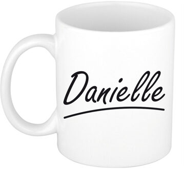 Danielle voornaam kado beker / mok sierlijke letters - gepersonaliseerde mok met naam - Naam mokken Multikleur