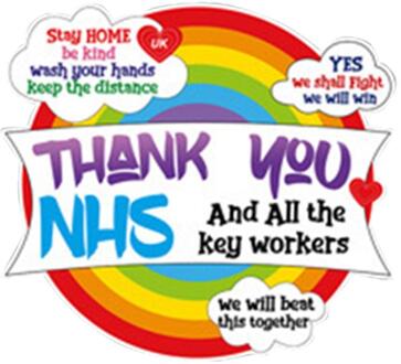 Dank U Nhs Regenboog Stickers Hartvorm Vinyl Sticker Autoruit Laptop Stickers Auto Accessoires Thuis Raamstickers