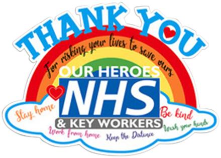 Dank U Nhs Regenboog Stickers Hartvorm Vinyl Sticker Autoruit Laptop Stickers Auto Accessoires Thuis Raamstickers
