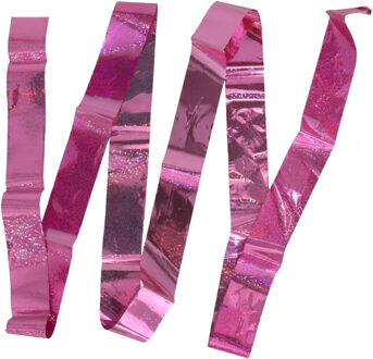 Dans / turn lint - 44 cm - roze / zilver - glanzend