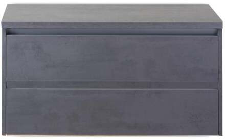 Dante Badmeubelset 100 cm - Beton Antraciet - Wastafelbovenblad