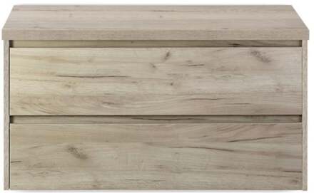 Dante Badmeubelset 100 cm - Craft Oak - Wastafelbovenblad