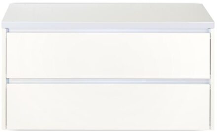 Dante Badmeubelset 100 cm - Wit Hoogglans - Wastafelbovenblad