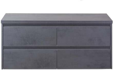 Dante Badmeubelset 120 cm - 4 Laden Beton Antraciet - Wastafelbovenblad