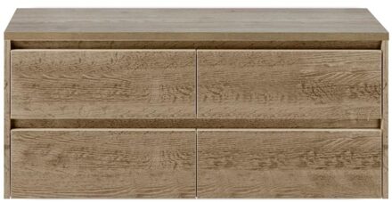 Dante Badmeubelset 120 cm - 4 Laden Natuur Eiken - Wastafelbovenblad