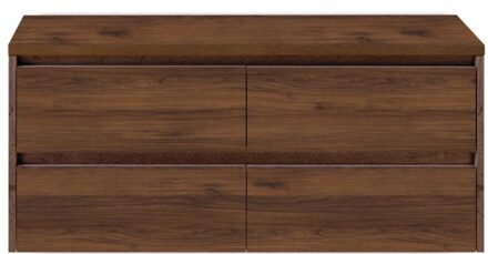 Dante Badmeubelset 120 cm - 4 Laden Walnoot - Wastafelbovenblad