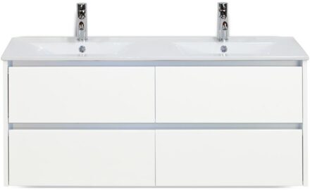Dante Badmeubelset 120 cm - Wit Hoogglans - Keramische Wastafel Wit Enjoy