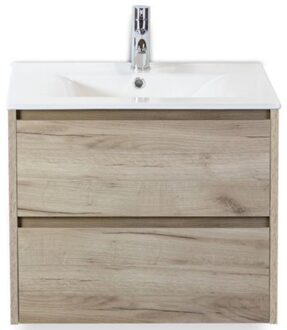 Dante Badmeubelset 60 cm - Craft Oak - Keramische Wastafel Wit Enjoy