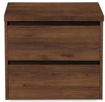 Dante Badmeubelset 60 cm - Walnoot - Wastafelbovenblad