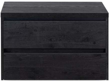 Dante Badmeubelset 80 cm - Black Oak - Wastafelbovenblad