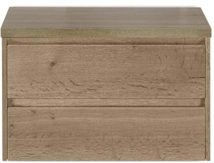 Dante Badmeubelset 80 cm - Natuur Eiken - Wastafelbovenblad