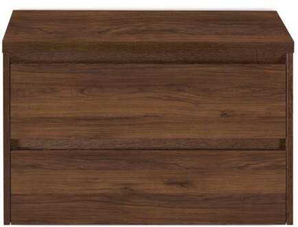 Dante Badmeubelset 80 cm - Walnoot - Wastafelbovenblad