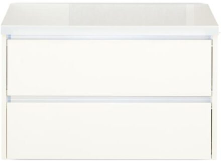 Dante Badmeubelset 80 cm - Wit Hoogglans - Wastafelbovenblad