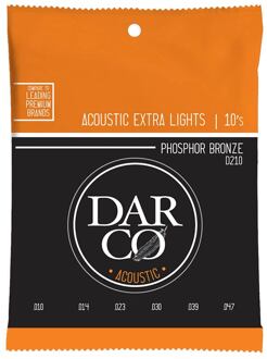 Darco D210 string set acoustic phosphor bronze, extra light 010